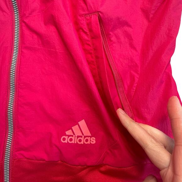 Adidas Adizero Climalite Lightweight Running Jacket Women’s Size M Bright Pink - Picture 6 of 14